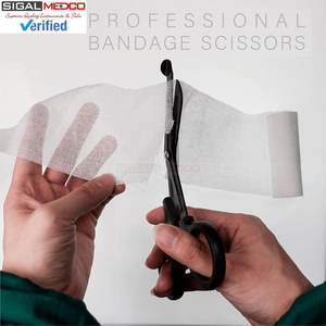 กรรไกรตัดผ้าพันแผล Trauma Shears ชุด 4 ชิ้น ขนาด 7.5 นิ้ว สำหรับ EMT และการแพทย์ เกรดทางการแพทย์ กรรไกรปฐมพยาบาลขนาดใหญ่ สีดำ เคลือบฟลูออไรด์ - Product Image 4