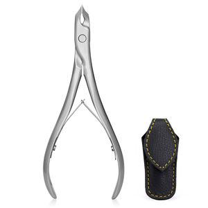 Cortauñas de doble resorte con acabado arenado y punta afilada para uso doméstico y en salones de belleza, para uñas encarnadas - Product Image 1