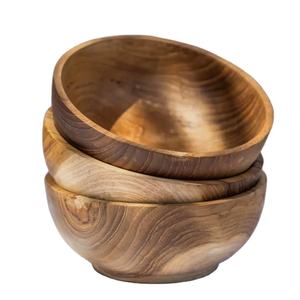 ชามไม้เนื้อแข็งอะคาเซีย ปี 2026 ชามไม้ชิ้นเดียวสำหรับสลัด ผลไม้ ของว่าง หรือซุป - Product Image 1