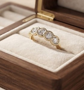 Bague de fiançailles en or massif 10K 14K 18K avec diamant de laboratoire de 1,79 ct, taille brillant rond, couleur DEF VS VVS, pour femme - Product Image 5