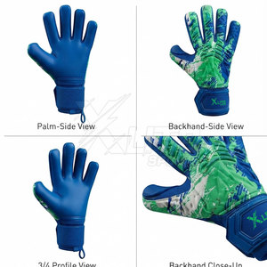 <b>Football</b> Sports Training Equipment <b>Leather</b> Injector Professional Non-Slip Goalkeeper Gloves Finger Thumb Protection for Soccer - Product Image 3
