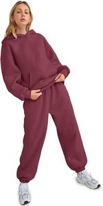 Conjunto de Sudadera con Capucha Oversize y Pantalones de Chándal de Forro Polar Premium para Mujer, Conjunto Deportivo de Sudadera con Capucha y Pantalones de Chándal para Mujer - Product Image 3