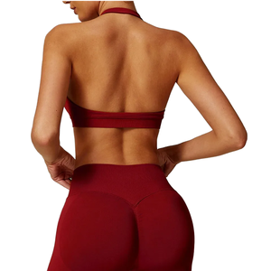 Soutien-gorge de sport sans armatures PIHA SPORTS pour femme, maintien élevé, coussinets amovibles, extensible dans quatre directions, respirant et léger pour la course à pied - Product Image 2