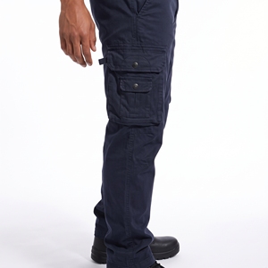 Pantalones Cargo Casuales Azul Marino para Hombre, Cierre de Cremallera, Múltiples Bolsillos, Nuevos, Elegantes y Cómodos para el Trabajo - Product Image 4