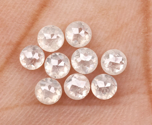 Diamant blanc naturel de 1,10 ct, 2,7 à 2,9 mm, diamant rond taille rose, diamant naturel brut extra-doux pour bague de mariage - Product Image 2