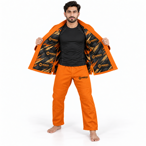 Kimono de Jiu-Jitsu Brésilien (BJJ) en tissu doré pour hommes et femmes, léger, pré-rétréci, pour entraînement et compétition IBJJF. - Product Image 2