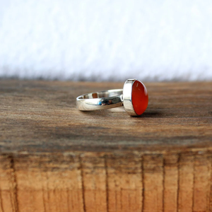 Carnelian Gemstone Midi <b>Ring</b> <b>925</b> <b>Silver</b> Handmade Statement <b>Ring</b> Boho Jewelry - Product Image 6