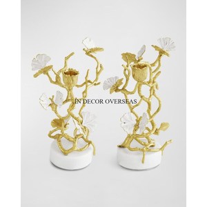 Beautiful Looking High In Demand Golden Floral Designer Candelabra <b>Candle</b> <b>Stick</b> Holders Home And Hotel Luxury Table Decoration - Product Image 5