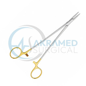 Premium TC Julian Needle Holder Tungsten Carbide Gold Handle Stainless Steel CE Certified Surgical Instrument - Product Image 5