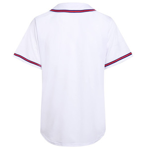 Uniforme de Béisbol Estampado al por Mayor, Personalizado en Rosa y Azul Claro, Auténtico Jersey de Béisbol con Rayas Blancas y Negras, Gran Venta - Product Image 2