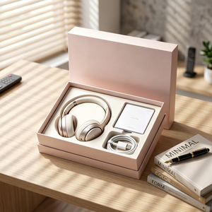 Auriculares Inalámbricos Premium con Cable de Carga y Manual en Elegante Caja Rosa - Product Image 3