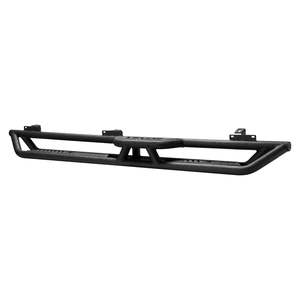 2007-2018 Jeep Wrangler JK 4 Door Black Carbon Steel Running <b>Boards</b> 6 Inches Side <b>Steps</b> Wide Non-Slip Hollow Surface Rustproof - Product Image 1