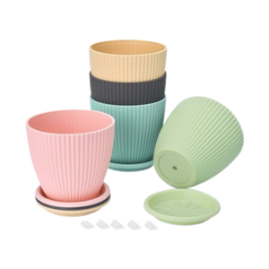 Macetas de Plástico de Primera Calidad para Jardín, Venta al por Mayor, Macetas Decorativas con Acabado de Recubrimiento en Polvo, Macetas Duraderas para Plantas - Product Image 3