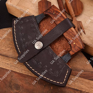 มีดเชฟอูลูอะแลสก้า ทำมือจากเหล็กกล้าไร้สนิม ดีไซน์โบราณ ปรับแต่งได้ตามต้องการ พร้อมปลอกไม้ เป็นมิตรกับสิ่งแวดล้อม ทนทาน ใช้ในครัว - Product Image 6