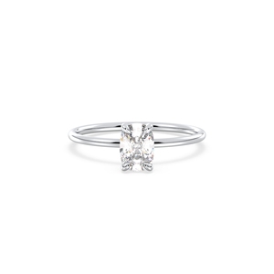 REYES High Quality <b>Cushion</b> Cut 0.87 Carat Moissanite <b>Ring</b> in 925 Sterling Silver 14K White Gold Plated GRA Certified Jewelry - Product Image 2
