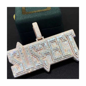 Rose Gold Plated Geometric Charm With <b>Emerald</b> Cut Crystal Rhinestones Channel Setting Unisex Fashion <b>Pendant</b> Gift Jewelry - Product Image 1