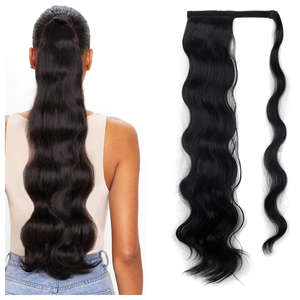 ผมหางม้าแบบยาว Afro ขนาด 22 32 นิ้ว ผมแท้ Remy จากอินเดีย ทนความร้อนได้ ต่อผมหางม้าแบบหยิก สีดำ สำหรับผู้หญิง - Product Image 5