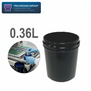 Seau en plastique de 0,36 L avec couvercle inviolable à bande de sécurité, pot en PEHD pour le stockage de masque de soudure de circuits imprimés, produits chimiques électroniques et encre - Product Image 1