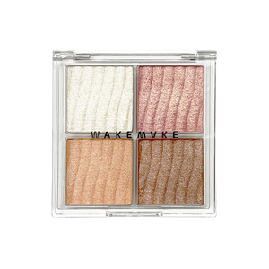 [WAKEMAKE GLOW CONTOURING HIGHLIGHTER PALETTE 01 WARM GLOW] Beauté coréenne Maquillage coréen Cosmétiques coréens Sans cruauté Animale Scintillant - Product Image 1