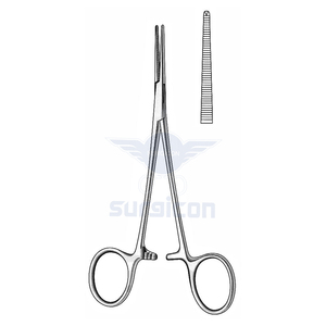 Pinzas Leriche para arterias, 15 cm (6 pulgadas), rectas, 1x2 dientes, de acero inoxidable premium, hemostáticas, para cirugía vascular general - Product Image 1