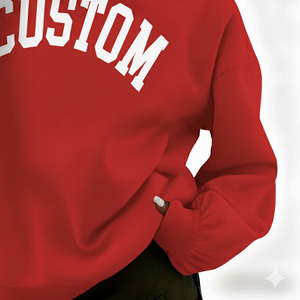 Sudaderas de Moda de Lujo con Apliques, Cuello Redondo Unisex, Personalizadas, 400GSM, Poliéster/Algodón, Tallas Grandes, Hombros Caídos, Gran Venta - Product Image 4