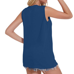 Custom Made Product Womens Tank Top Boxy Cropped Moisture Control Polyester Cotton <b>Material</b> Lightweight Gym Use Women's Tank Top - Product Image 2