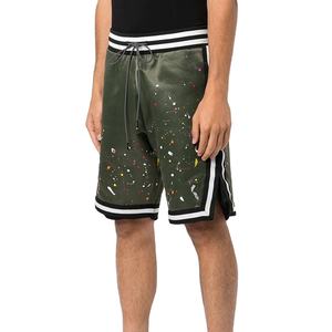 Short de basket-ball de rue haute 100% coton design personnalisé OEM pour hommes décontracté course à pied maille taille élastique respirant 5 pouces natation - Product Image 1