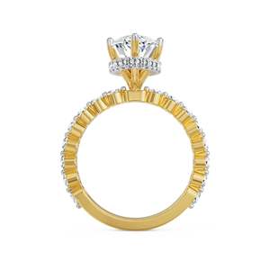 Bague de Mariage Élégante en Argent 925 avec Moissanite Taille Marquise et Accents de Pierres Rondes pour Femme - Product Image 4