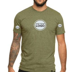 T-shirts personnalisés en tissu tri-mélange avec impression sérigraphique - Vente en gros de t-shirts vierges personnalisables avec impression - Product Image 1