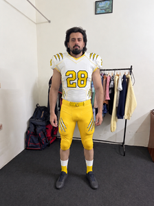 Tenue de football américain professionnelle à manches courtes, personnalisable, 100 % polyester, kit uniforme, grandes tailles, services OEM - Product Image 5