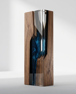 Durable Wooden Awards Trophy Black Acrylic Crystal Glass Medals <b>Plaques</b> Letterpress Printed Graphics Custom - Product Image 1