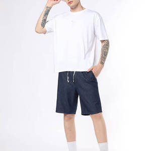 Pantalones Cortos de Mezclilla para Hombre de Alta Calidad con Costuras Reforzadas, Estilo Urbano Informal y Relajado - Product Image 2