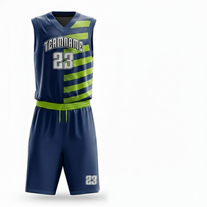 Uniformes de Baloncesto OEM 2026 Nuevos al por Mayor, 100% Poliéster, Cuello en V, Manga Corta, Ligeros y Transpirables, Camisetas de Equipo - Product Image 2