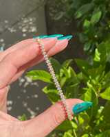 Pulsera de Oro Sólido Real de 14K con Diamantes de Corte Redondo, Diamantes Creados en Laboratorio F VS, Joyería de Boda, Pulsera Fina Personalizada, Proveedor al por Mayor
