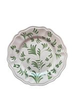 Assiette de présentation florale de luxe écologique de 12 pouces, en plastique émaillé jaune, multifonction, pour fruits, biscuits et salades
