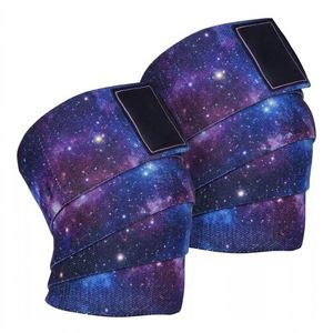 Blue Camouflage Weightlifting Knee <b>Straps</b> Elastic Compression Gym Wraps Natural Rubber/PVC Non-Slip Breathable for Heavy Squats - Product Image 3