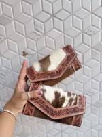 Nouveau Portefeuille Pochette en Cuir de Vachette Sculpté à la Main 2026 – Élégant et Polyvalent, Style Western pour Femme