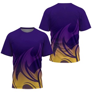 Men's Geometric Pattern Short Sleeve T-<b>Shirt</b> O-Neck Breathable Casual Style <b>100</b>% <b>Polyester</b> Knitted Fabric Regular Fit - Product Image 6