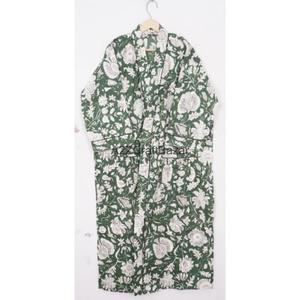 Magnifique Robe de Nuit Longue en Coton Imprimé Floral Numérique pour Femme, Col en V, Cordon de Serrage à l'Avant, Poches, Style Romantique Automne - Product Image 1