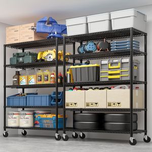 Scaffali Metallici Resistenti 55.12 W con Ruote, Capacità 3200 LBS, Certificati NSF, Regolabili per Garage - Product Image 3