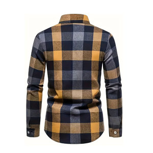 New Arrival Breathable Custom Logo Classic Winter Streetwear <b>Men</b> <b>Flannel</b> <b>Shirt</b> In Different Colour Plus Size At Wholesale Price - Product Image 2