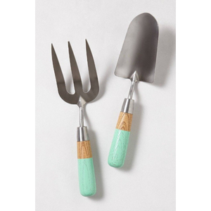 Ensemble d'outils de jardin élégants en fer avec manche orange, cultivateur, pelle, truelle, outils à main en métal pour l'entretien des plantes - Product Image 4
