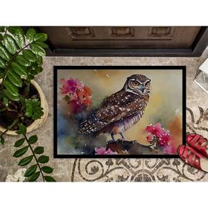 Burrowing Owl <b>Doormat</b> Non-Slip <b>Washable</b> Low Pile Indoor/Outdoor Front Door Mat 24H X 36W for Entryway - Product Image 3