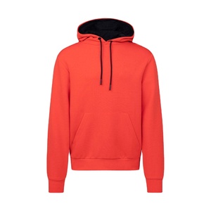 Ensemble survêtement pour homme, sweat-shirt à capuche rouge avec pantalon noir, couleur unie, vêtements décontractés, manches longues, fermeture à cordon, 100% coton - Product Image 2