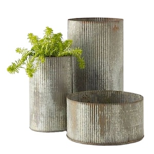 Macetero de Metal de alta calidad para decoración de jardín, Juego de 3 macetas de Metal de alta calidad - Product Image 1