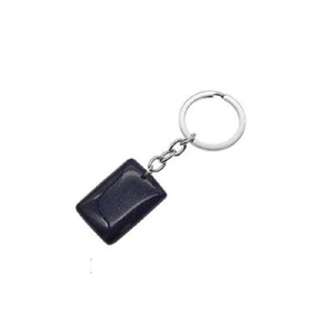 High quality Crystal Keychain Black onyx Rectangle <b>Key</b> Chine Natural Stone <b>Key</b> <b>Holder</b> Gifts for Women <b>Key</b> <b>Chain</b> wholesaler - Product Image 5