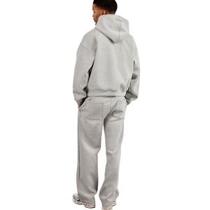 Conjunto Deportivo de Dos Piezas para Hombre con Sudadera con Capucha y Cremallera Completa, Bolsillos Delanteros, Pantalones de Pierna Recta con Cintura Elástica, Estilo Casual y Holgado - Product Image 2