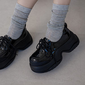 Zapatos Casuales de Moda para Mujer Ann'S, Mocasines de Plataforma con Cordones de PU, Suela Gruesa, Tacón de 6.5 cm, Forro Acolchado en el Talón, Amortiguación Antifricción - Product Image 4