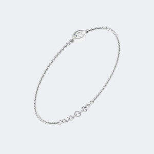 Bracelet station en or blanc avec diamants taille marquise sertis clos, 0,50 carat au total - Product Image 5