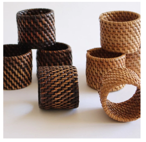 Meilleures ventes : Porte-serviettes en rotin tressé, nouveau design artisanal, pour cantines et hôtels, article de table bohème. - Product Image 6